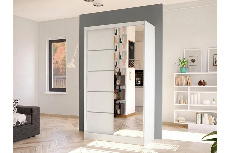 Glenmore Garderob m. Spegel White - Förvaring - Klädförvaring - Garderob & garderobssystem