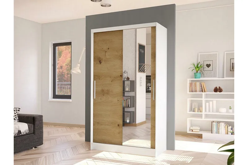 Glenmore Garderob m. Spegel White - Förvaring - Klädförvaring - Garderob & garderobssystem