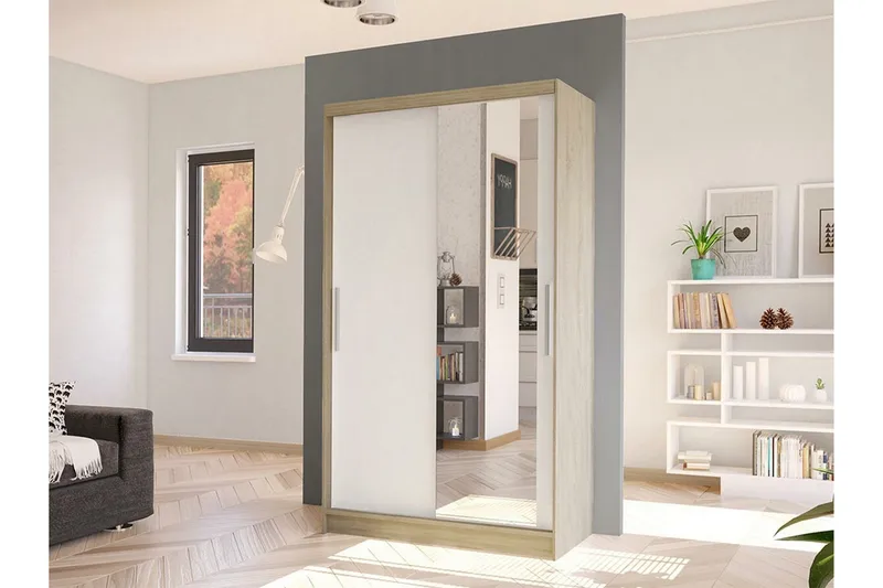 Glenmore Garderob m. Spegel White - Förvaring - Klädförvaring - Garderob & garderobssystem