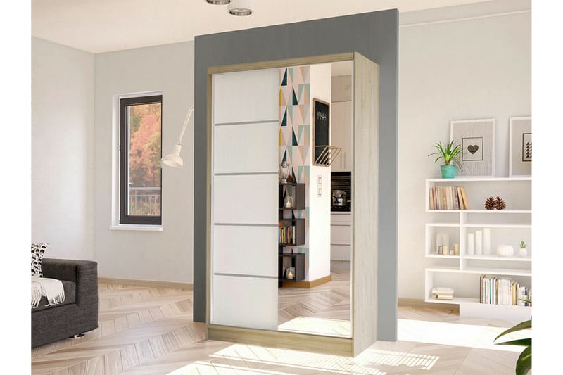 Glenmore Garderob m. Spegel White - Förvaring - Klädförvaring - Garderob & garderobssystem