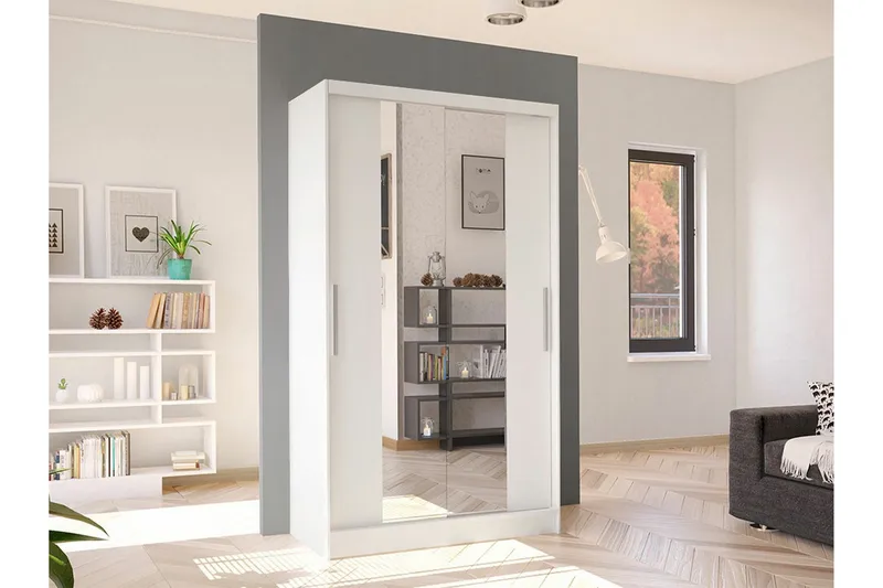 Glenmore Garderob m. Spegel White - Förvaring - Klädförvaring - Garderob & garderobssystem