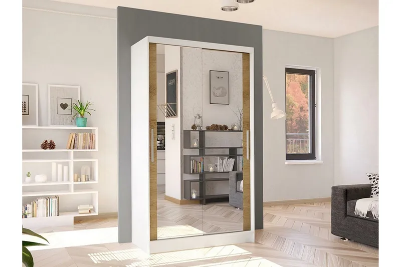 Glenmore Garderob m. Spegel White - Förvaring - Klädförvaring - Garderob & garderobssystem