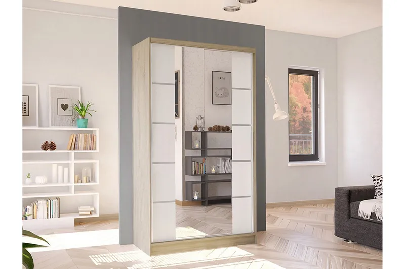 Glenmore Garderob m. Spegel White - Förvaring - Klädförvaring - Garderob & garderobssystem