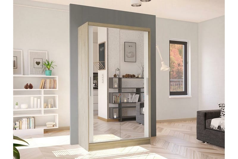 Glenmore Garderob m. Spegel Wood/nature - Förvaring - Klädförvaring - Garderob & garderobssystem