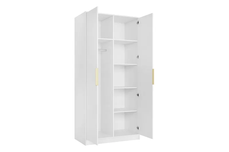 Gudelia Garderob 102x216 cm - Beige - Förvaring - Klädförvaring - Garderob & garderobssystem