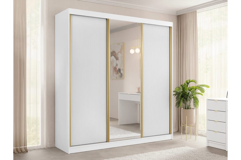 Gudelia Garderob 200x216 cm - Blå - Förvaring - Klädförvaring - Garderob & garderobssystem