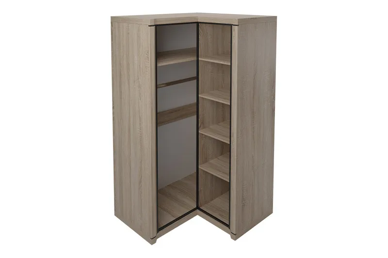 Dallas Garderob 100x58x192 cm - Beige - Förvaring - Klädförvaring - Garderob & garderobssystem - Hörngarderob