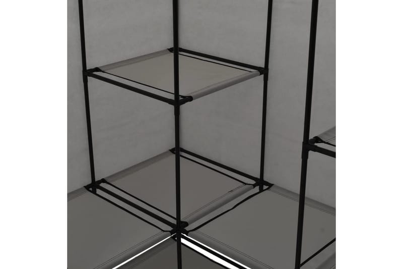 Hörngarderob grå 130x87x169 cm - Grå - Förvaring - Klädförvaring - Garderob & garderobssystem - Hörngarderob