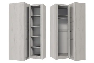 Indianapolis Garderob 106x58x192 cm - Vit - Förvaring - Klädförvaring - Garderob & garderobssystem - Hörngarderob