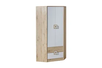 Klacksberg Garderob 87x87x190 cm - Ljus Ek/Vit - Förvaring - Klädförvaring - Garderob & garderobssystem - Hörngarderob