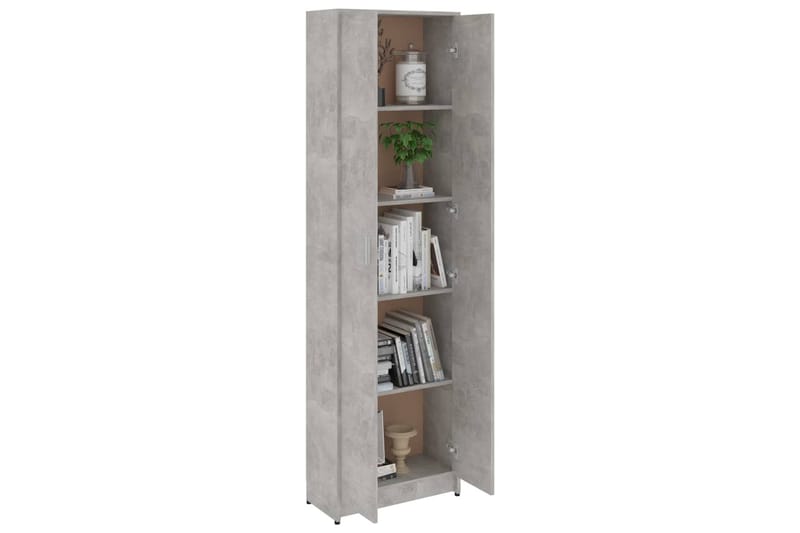 Hallgarderob betonggrå 55x25x189 cm spånskiva - Betonggrå - Förvaring - Klädförvaring - Garderob & garderobssystem