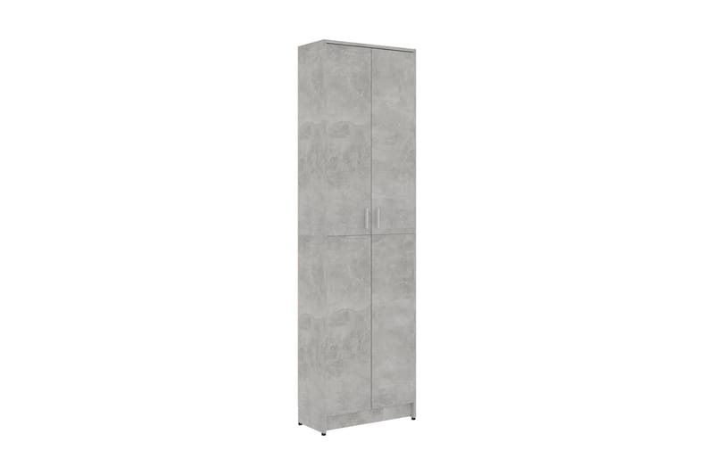 Hallgarderob betonggrå 55x25x189 cm spånskiva - Betonggrå - Garderob & garderobssystem - Klädskåp & fristående garderob