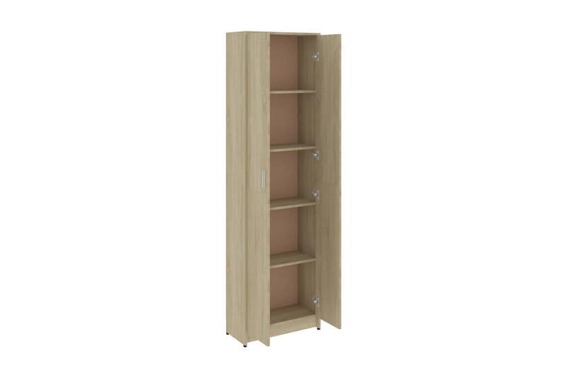 Hallgarderob sonoma-ek 55x25x189 cm spånskiva - Brun - Förvaring - Klädförvaring - Garderob & garderobssystem