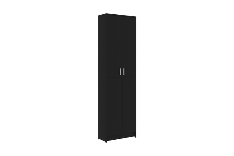 Hallgarderob svart 55x25x189 cm spånskiva - Svart - Garderob & garderobssystem - Klädskåp & fristående garderob