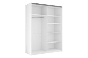 Haparanda Garderob med Spegel 150 cm - Vit - Förvaring - Klädförvaring - Garderob & garderobssystem