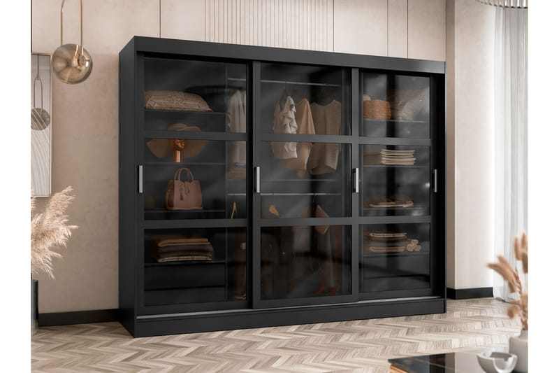 Harvans Garderob 250x203 cm - Svart - Förvaring - Klädförvaring - Garderob & garderobssystem