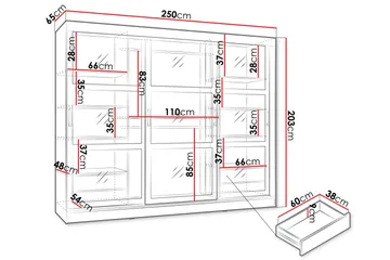 Harvans Garderob 250x203 cm - Svart - Förvaring - Klädförvaring - Garderob & garderobssystem