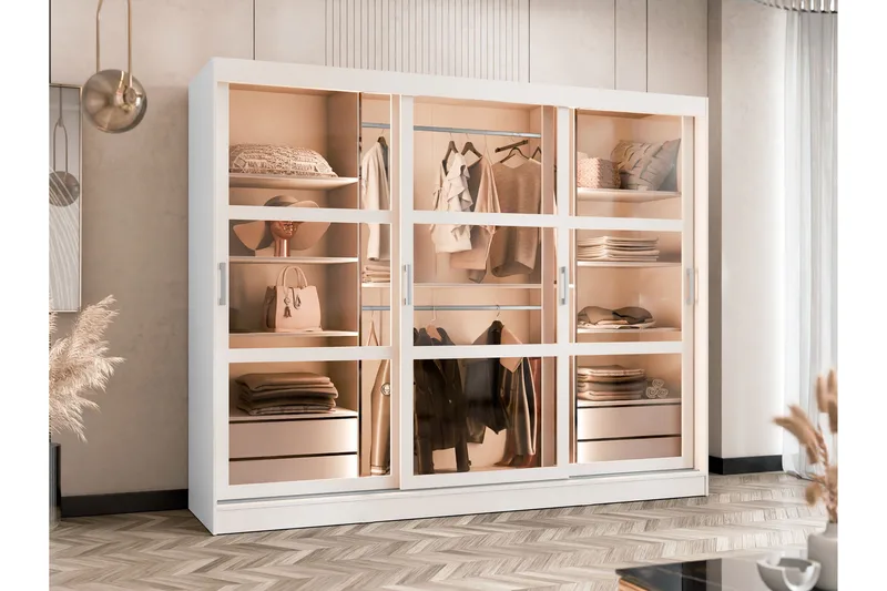 Harvans Garderob 250x203 cm - Vit - Förvaring - Klädförvaring - Garderob & garderobssystem