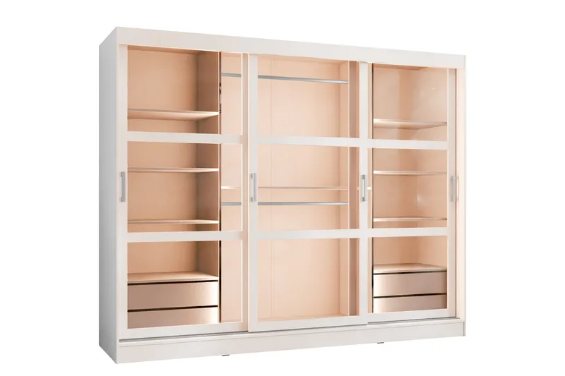 Harvans Garderob 250x203 cm - Vit - Förvaring - Klädförvaring - Garderob & garderobssystem