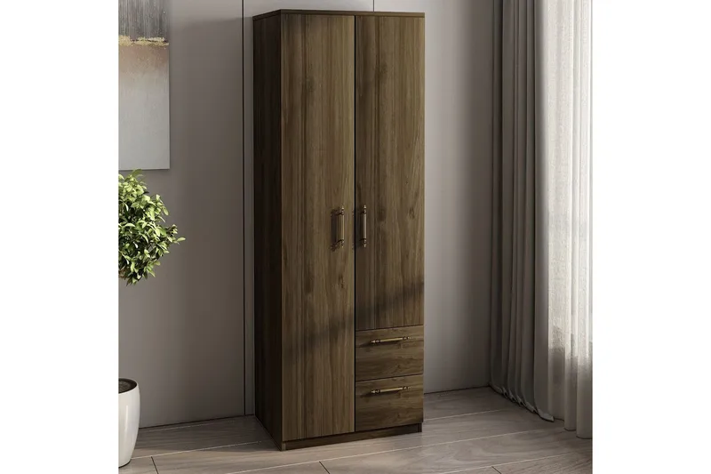 Hearst Garderobsskåp 60x171,8 cm - Valnöt - Förvaring - Klädförvaring - Garderob & garderobssystem - Klädskåp & fristående garderob