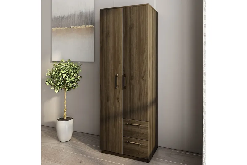 Hearst Garderobsskåp 60x171,8 cm - Valnöt - Förvaring - Klädförvaring - Garderob & garderobssystem