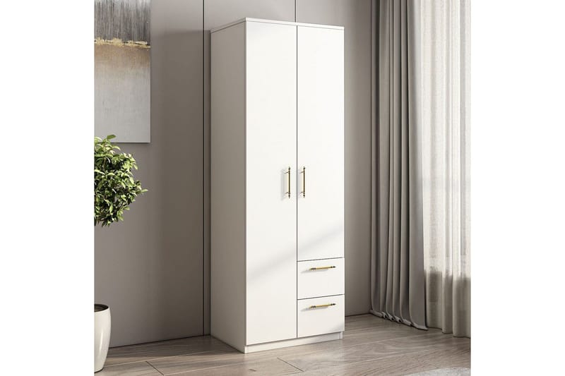 Hearst Garderobsskåp 60x171,8 cm - Vit - Förvaring - Klädförvaring - Garderob & garderobssystem - Klädskåp & fristående garderob