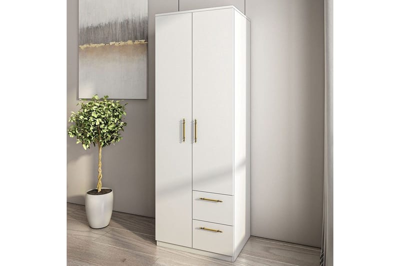 Hearst Garderobsskåp 60x171,8 cm - Vit - Förvaring - Klädförvaring - Garderob & garderobssystem - Klädskåp & fristående garderob