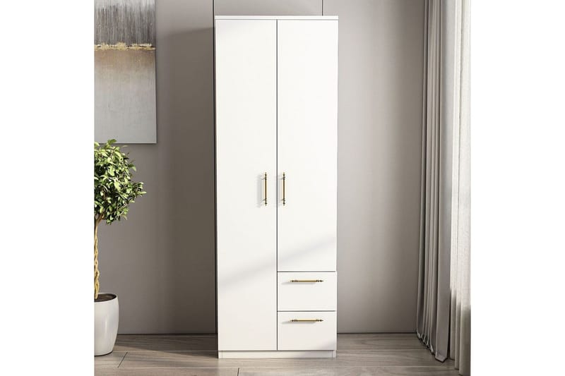 Hearst Garderobsskåp 60x171,8 cm - Vit - Förvaring - Klädförvaring - Garderob & garderobssystem - Klädskåp & fristående garderob