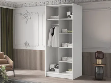 Herrljunga Garderob 100x215 cm - Brun/Svart - Förvaring - Klädförvaring - Garderob & garderobssystem