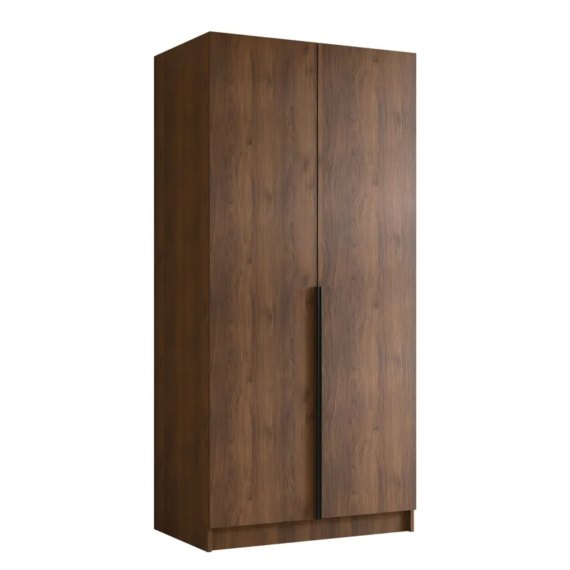 Herrljunga Garderob 100x215 cm, Brun/Svart