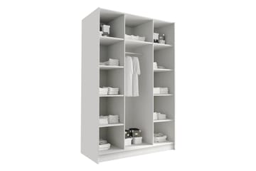 Herrljunga Garderob 150 cm - Vit/Svart - Förvaring - Klädförvaring - Garderob & garderobssystem