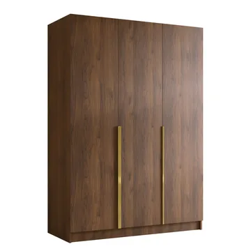 Herrljunga Garderob 150x215 cm - Brun/Guld - Förvaring - Klädförvaring - Garderob & garderobssystem