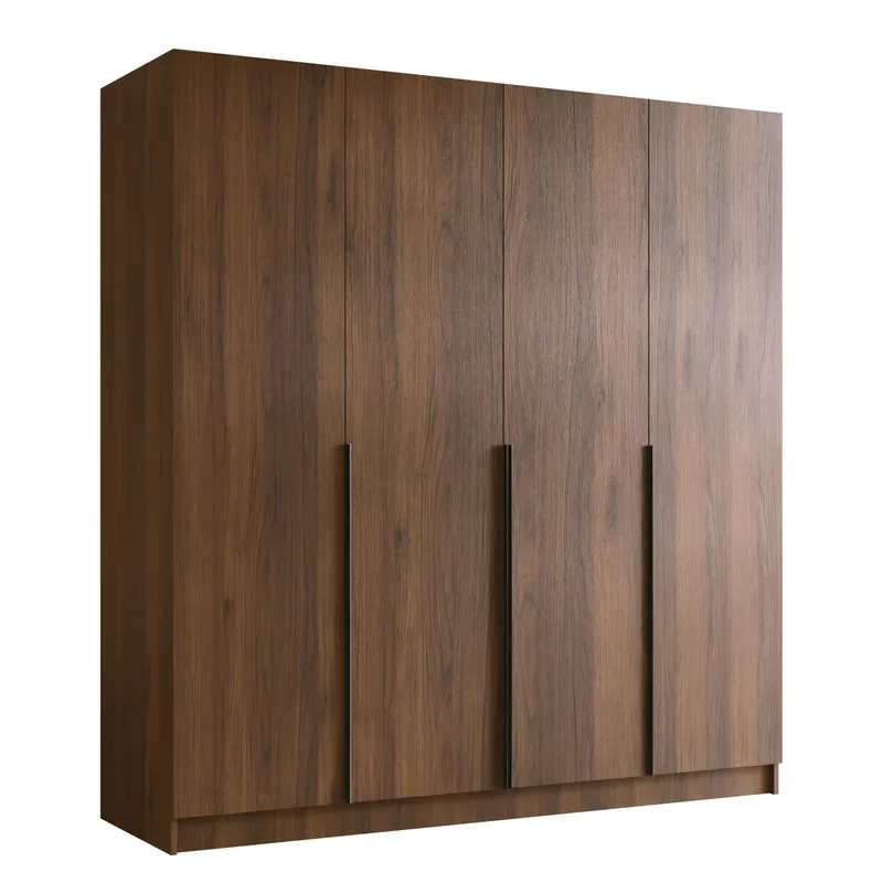 Herrljunga Garderob 200x215 cm - Brun/Svart - Förvaring - Klädförvaring - Garderob & garderobssystem