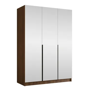 Herrljunga Garderob med Spegel 150x215 cm - Svart/Spegel - Förvaring - Klädförvaring - Garderob & garderobssystem