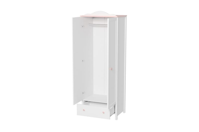 Hilts Garderob 85x196 cm NO_BRAND Vit||Pink - Förvaring - Klädförvaring - Garderob & garderobssystem