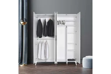Hiora Garderob 180x224 cm - Vit - Förvaring - Klädförvaring - Garderob & garderobssystem