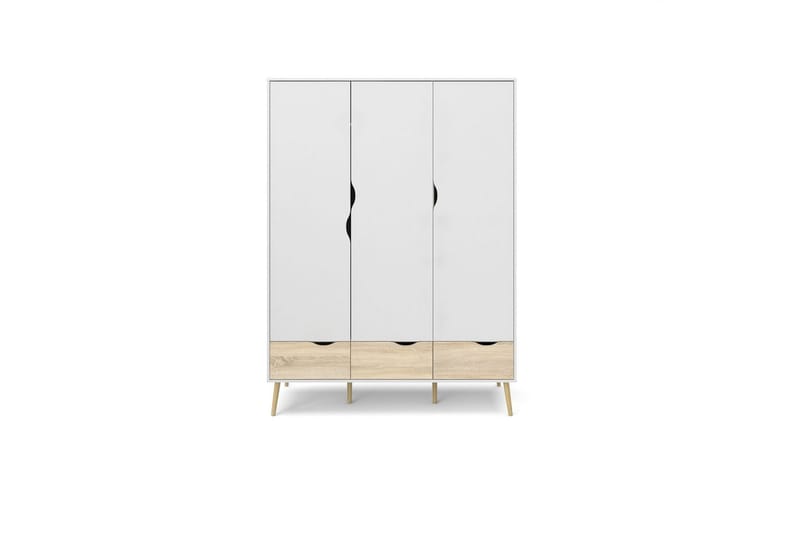 Hostafranc Garderob 147x200 cm - Vit/Grå - Förvaring - Klädförvaring - Garderob & garderobssystem
