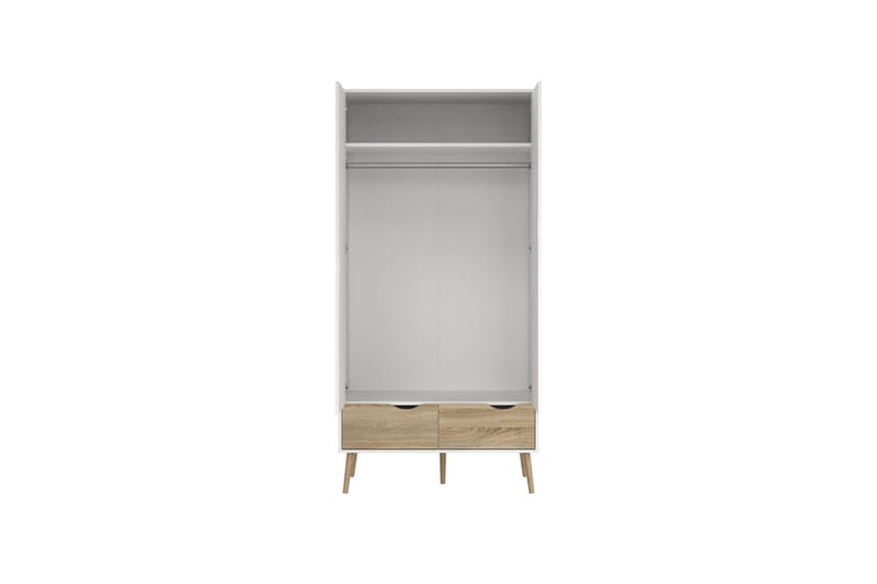 Hostafranc Garderobsskåp 98,7x200,1 cm - Vit - Förvaring - Klädförvaring - Garderob & garderobssystem - Klädskåp & fristående garderob