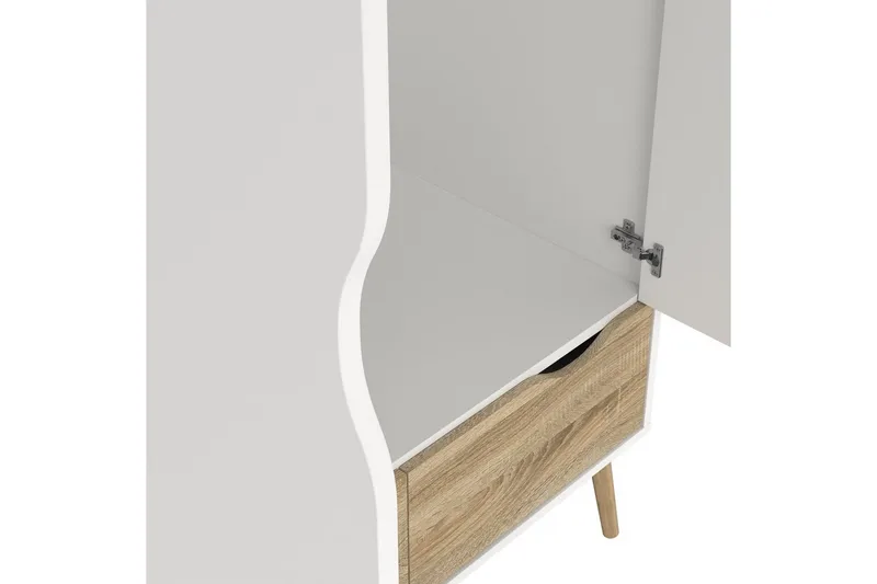 Hostafranc Garderobsskåp 98,7x200,1 cm - Vit - Förvaring - Klädförvaring - Garderob & garderobssystem - Klädskåp & fristående garderob