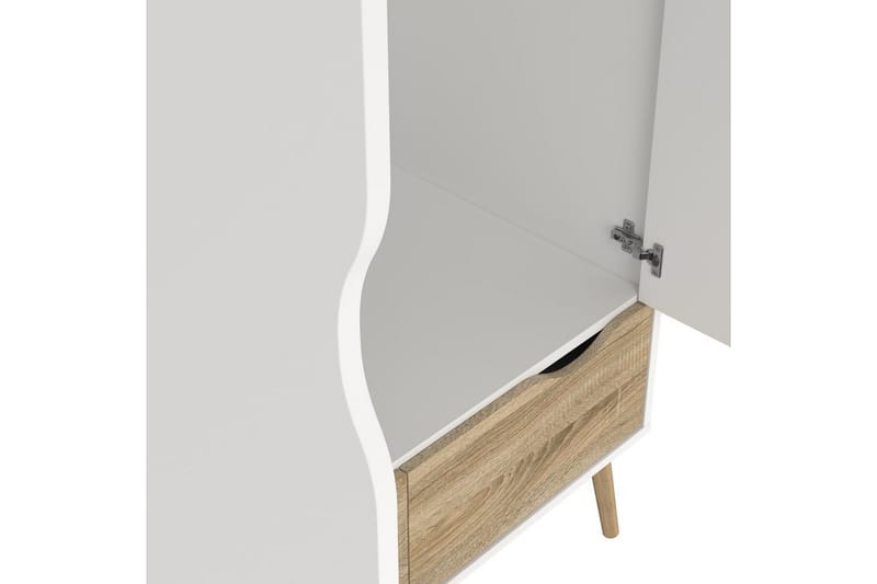 Hostafranc Garderobsskåp 98,7x200,1 cm - Vit - Förvaring - Klädförvaring - Garderob & garderobssystem - Klädskåp & fristående garderob