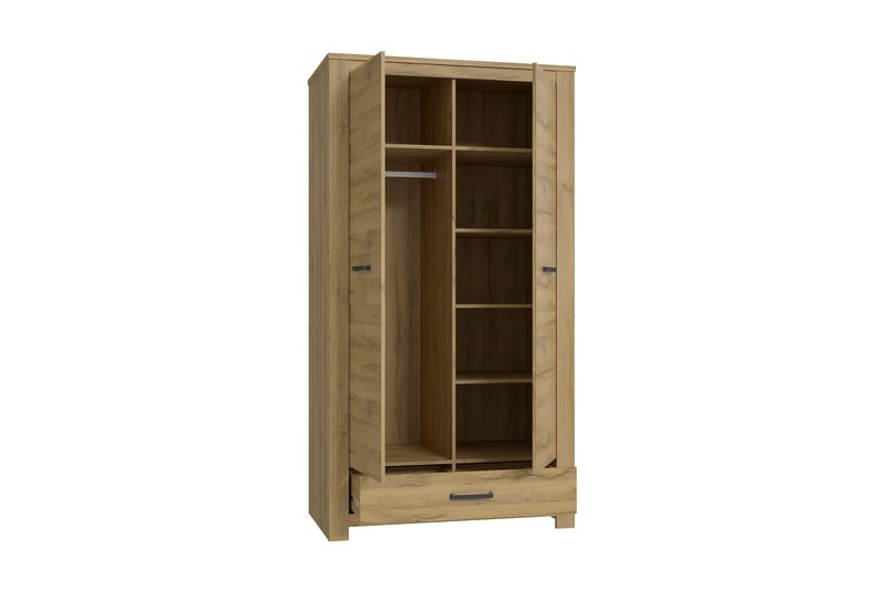Hovencamp Garderob 60x107 cm - Brun - Förvaring - Klädförvaring - Garderob & garderobssystem