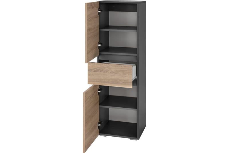 Hudnall Garderob 38x35 cm Låg - Antracit/Vit - Förvaring - Klädförvaring - Garderob & garderobssystem