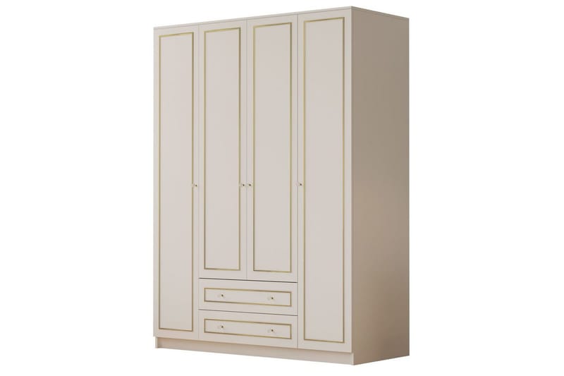 Ilros Garderobsskåp 140x210 cm, Matt Vit