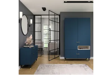 Includo Garderob 120x205 cm - Blå - Förvaring - Klädförvaring - Garderob & garderobssystem