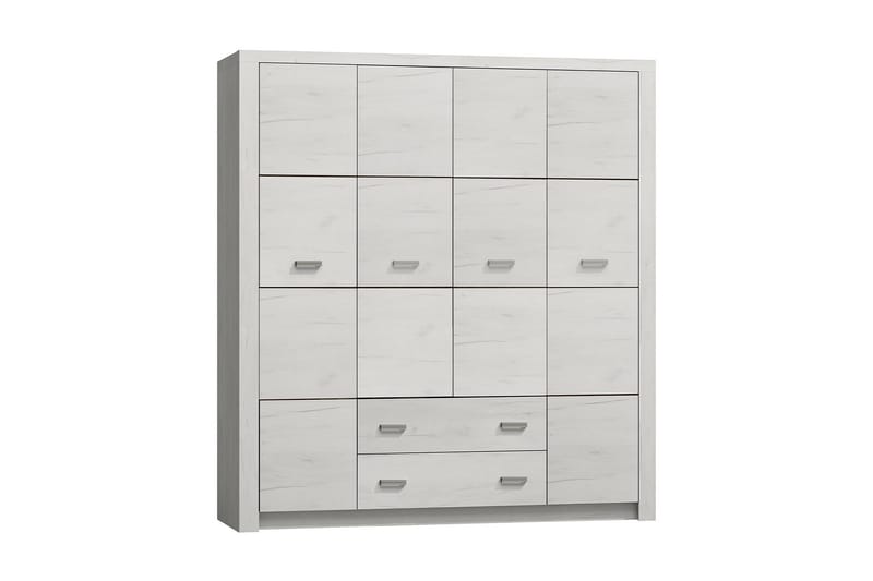 Indianapolis Garderob 178x58x214 cm - Vit - Förvaring - Klädförvaring - Garderob & garderobssystem