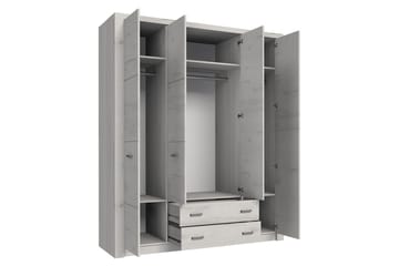Indianapolis Garderob 178x58x214 cm - Vit - Förvaring - Klädförvaring - Garderob & garderobssystem