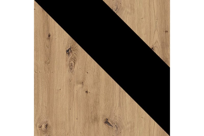 Ines Garderob 60x90 cm - Ek/Svart - Förvaring - Klädförvaring - Garderob & garderobssystem