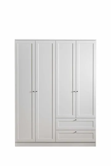 Interlaken Garderob 137x210 cm - Vit - Förvaring - Klädförvaring - Garderob & garderobssystem - Klädskåp & fristående garderob