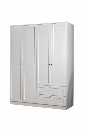 Interlaken Garderob 137x210 cm - Vit - Förvaring - Klädförvaring - Garderob & garderobssystem - Klädskåp & fristående garderob