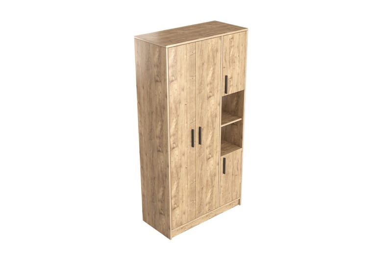 Iskral Garderob 90x177 cm - Brun - Förvaring - Klädförvaring - Garderob & garderobssystem